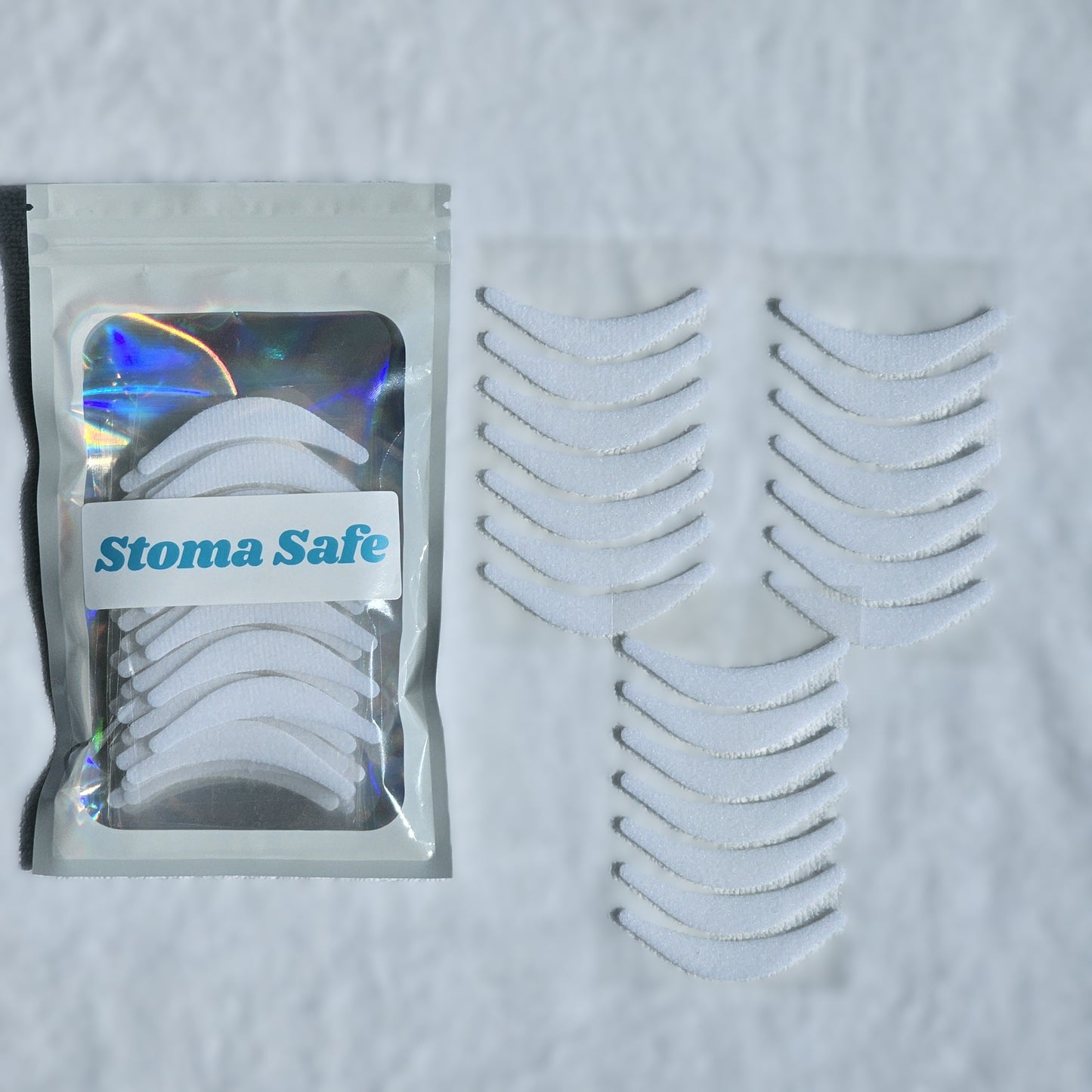 Spare Attachment Strips x 50 for whenever you change your ostomy bag