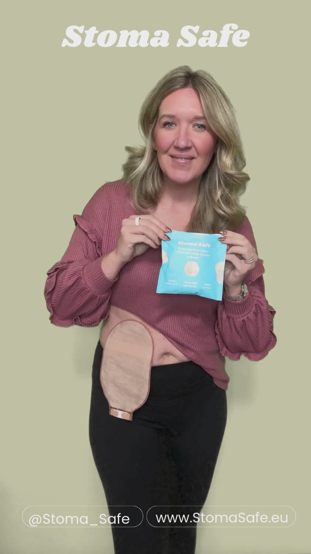 Load video: Stoma Safe Demo, how to put your stoma safe on your ostomy bag